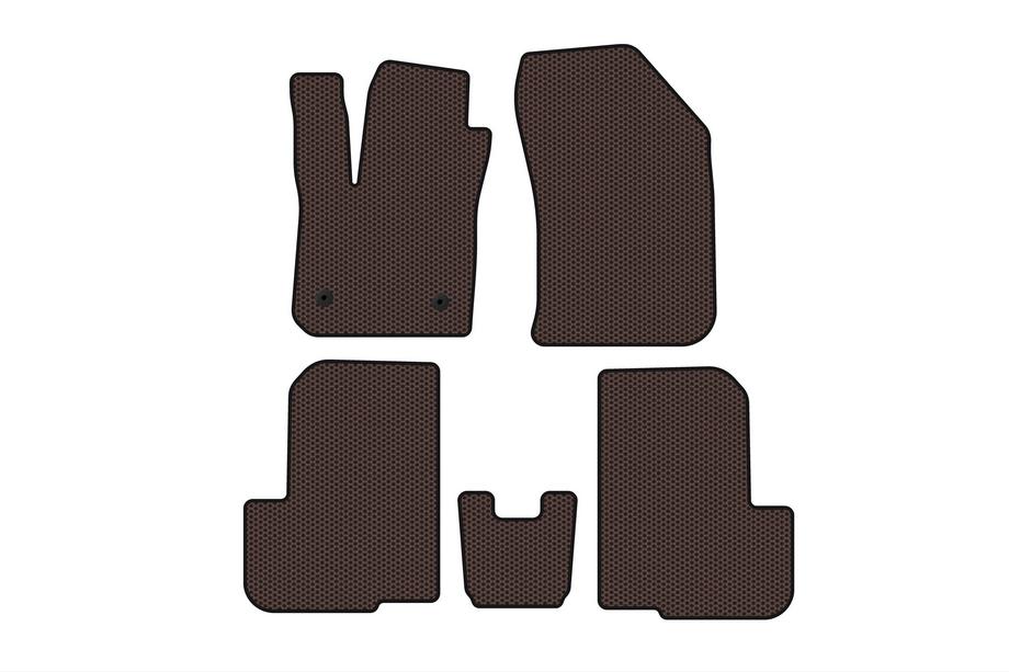 Dacia Lodgy 2012–2022 Carsuit rubberen automatten (2 rijen, 7-zits, bruin) Image