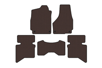 Dodge RAM (DS/DJ/D2) 2009–2024 Rubberen automatten Carsuit (2009+, 5-zits/4-zits cabine, bruin) foto 1