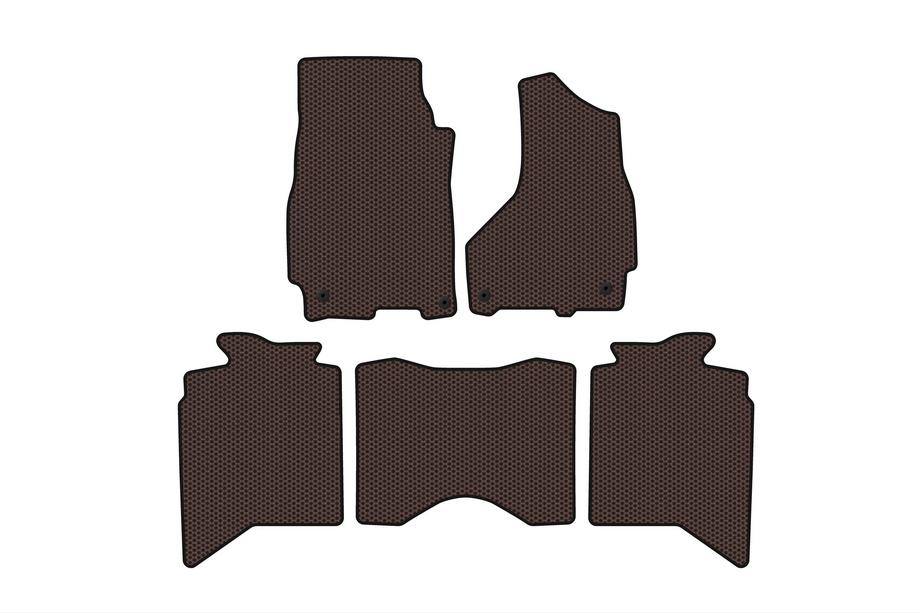Dodge RAM (DS/DJ/D2) 2009–2024 Rubberen automatten Carsuit (2013+, 5-zits, bruin) Image