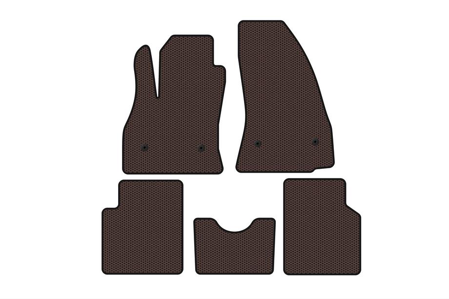 Fiat 500/500L 2013–2022 Carsuit rubberen automatten voor interieur (voor 500L, bruin) Foto 1