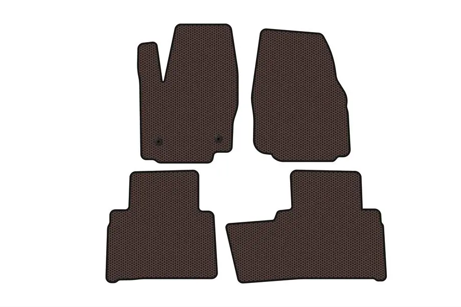 Ford Galaxy 2007–2015 Carsuit rubber automatten voor het interieur (2 rijen, bruin) Image