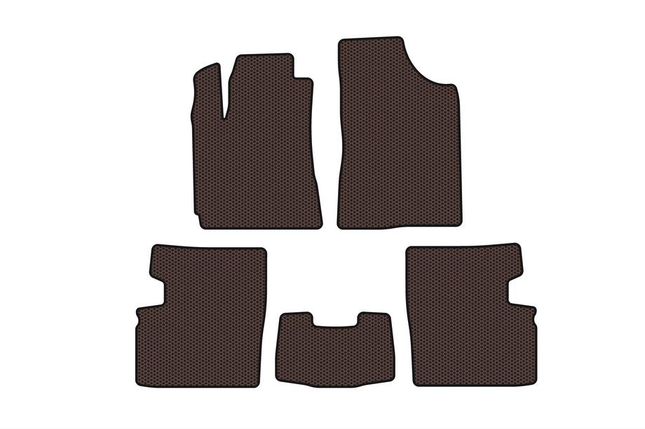 Geely Emgrand EC7 2009– Rubberen automatten Carsuit (2009-2014, HB, 5-deurs, bruin) Foto 1