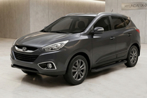 Hyundai IX-35 2010–2015 Allmond Black side steps (2 st., aluminium) foto 1