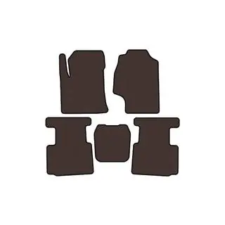 Rubberen automatten Carsuit (Bruin)