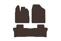 Honda Pilot 2015–2022 Carsuit rubber automatten voor het interieur (2 rijen, bruin) foto 1