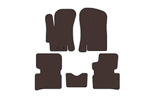 Hyundai Accent 2006–2010 Rubberen automatten Carsuit (SD, bruin) foto 1