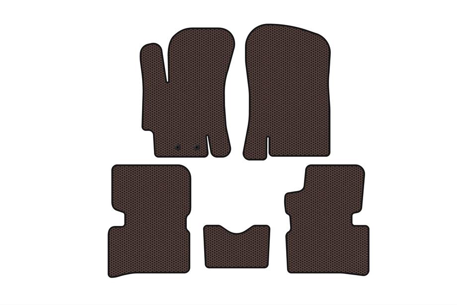 Hyundai Accent 2006–2010 Rubberen automatten Carsuit (SD, bruin) Image