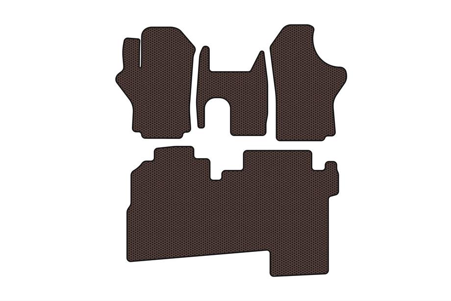 Hyundai H200, H1, Starex 1998–2007 Rubberen automatten Carsuit (2004-2007, 2 rijen, 8-zits, bruin) Image