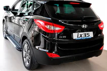 Hyundai IX-35 2010–2015 Line side steps (set van 2, aluminium) foto 1