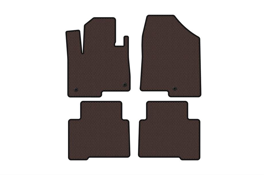 Hyundai Santa Fe 4 2018–2023 Rubbermatten Carsuit (2 rijen, voor Grand, bruin) Image