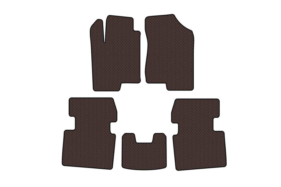 Hyundai Sonata NF 2004–2009 Rubberen automatten Carsuit (Bruin) Image