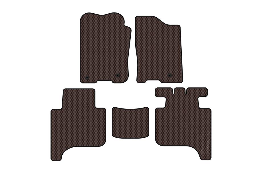 Infiniti QX56 2004–2010 Carsuit rubberen automatten voor interieur (2 rijen, 2004-2008, bruin) Image