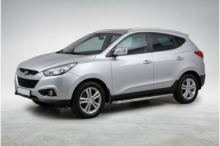 Hyundai IX-35 2010–2015 Maydos V1 zijtreden (set 2 stuks, aluminium + RVS) Image