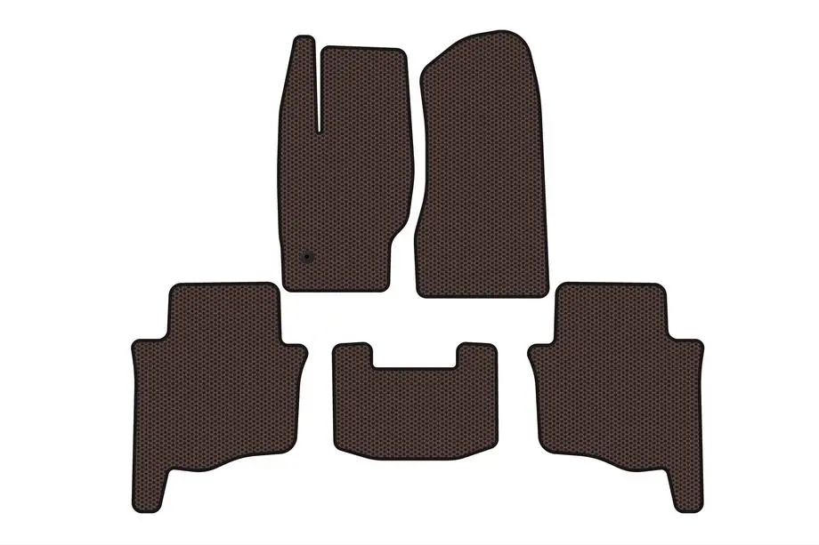 Jeep Grand Cherokee WK 2004–2010 Rubberen automatten Carsuit (Bruin) Foto 1