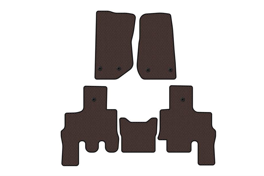 Jeep Wrangler 2007–2017 Rubberen automatten Carsuit (Bruin) Foto 1