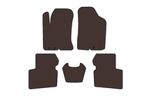 Kia Cerato 2 2010–2013 Rubberen automatten Carsuit (SD, bruin) foto 1