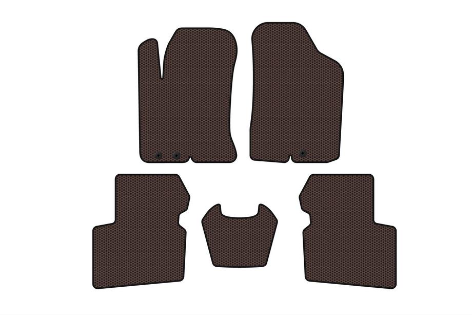 Kia Cerato 2 2010–2013 Rubberen automatten Carsuit (SD, bruin) Image