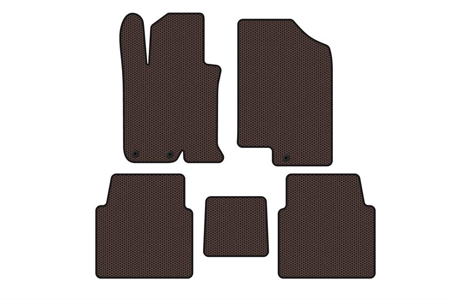 Kia Optima 2010–2016 Rubberen automatten Carsuit V-1 (SD, bruin) Image