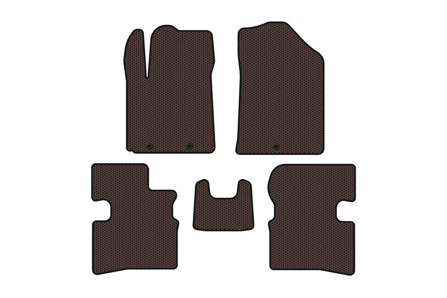 Kia Picanto 2004–2011 Rubberen mattenset Carsuit (2009-2011, HB, bruin) Image