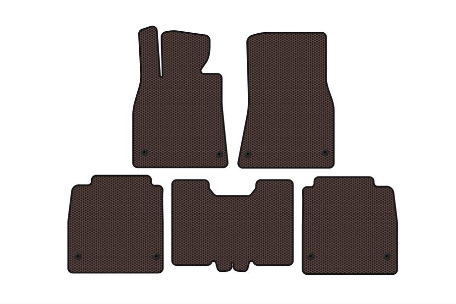 Lexus LS 2007–2017 Rubberen automatten Carsuit (2007-2010, SD, lange wielbasis, bruin) Foto 1