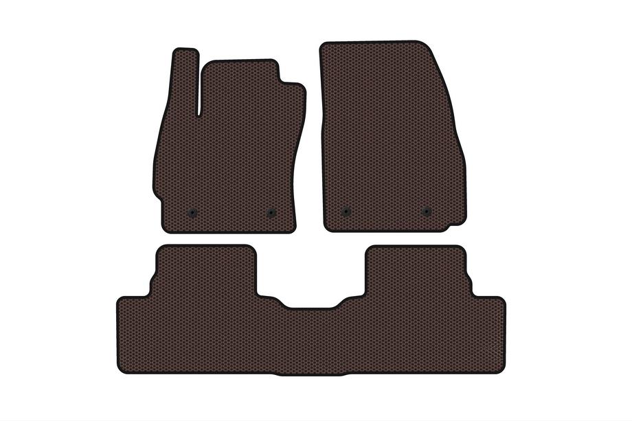 Mazda 5 2010–2018 Carsuit rubber automatten voor het interieur (2 rijen, bruin) Image