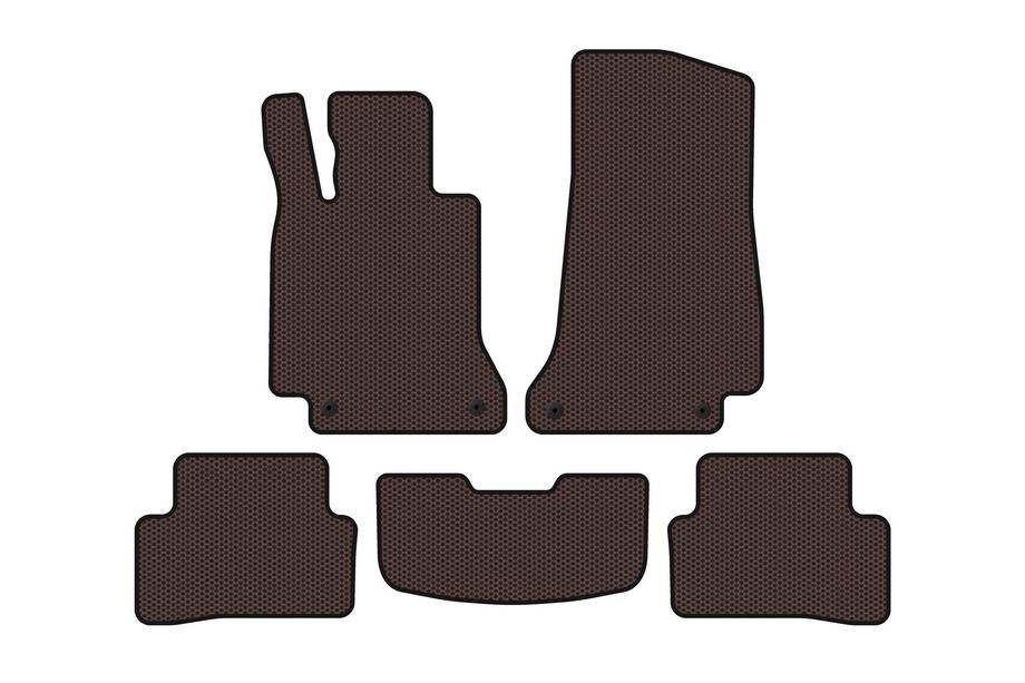 Mercedes C-klasse W205 2014–2021 Rubberen automatten Carsuit (SD, bruin) Foto 1
