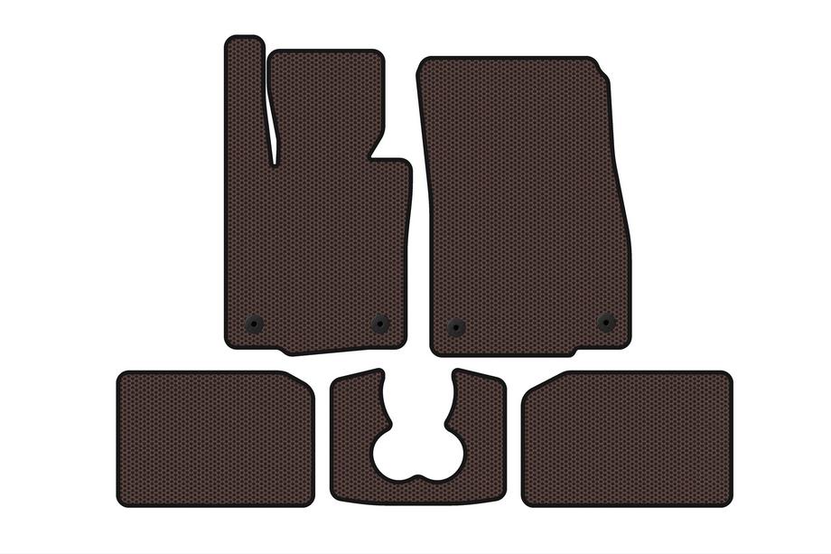 Mini Cooper F55/56/57 2014–2023 Rubberen automatten Carsuit (voor S F55, 5-deurs, bruin) Image