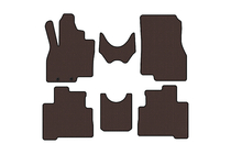 Mitsubishi Grandis 2003–2011 Carsuit rubber automatten voor het interieur (2 rijen, bruin) foto 1