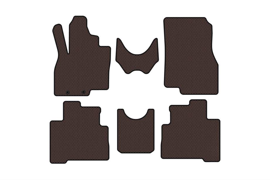 Mitsubishi Grandis 2003–2011 Carsuit rubber automatten voor het interieur (2 rijen, bruin) Image