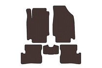 Nissan Micra K12 2003–2010 Rubberen automatten Carsuit (HB, bruin) foto 1