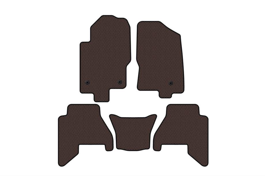 Nissan Pathfinder R51 2005–2014 Rubberen automatten Carsuit V2 (2 rijen, Bruin, 2010-2014) Image
