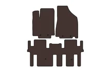 Nissan Pathfinder R52 2012–2021 Carsuit rubber automatten voor het interieur (2 rijen, bruin) foto 1
