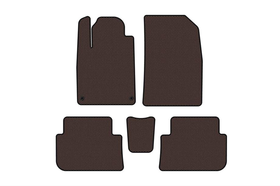 Peugeot 407 2004–2011 Rubberen automatten Carsuit (SD, bruin) Foto 1