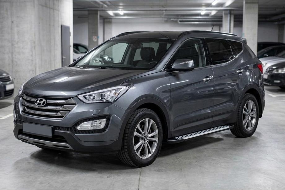 Hyundai Santa Fe 3 2012–2018 Side steps Line (2 stuks, aluminium) Image