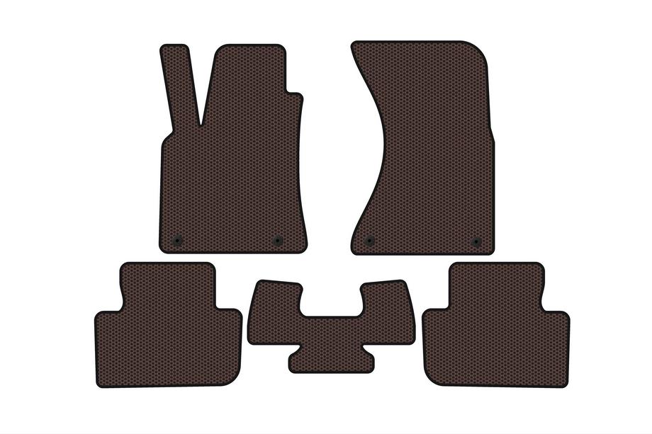 Porsche Macan 2014–2024 Rubberen automatten Carsuit (2014-2018, bruin) Foto 1
