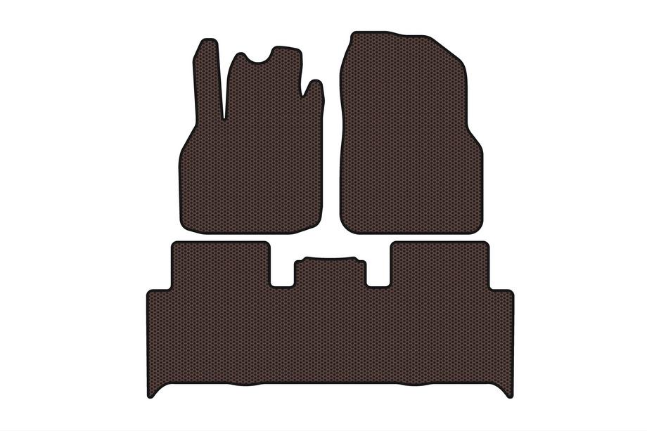 Renault Scenic/Grand 2003–2009 Carsuit rubber automatten voor het interieur (2 rijen, bruin) Foto 1