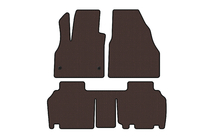 Renault Kangoo 2008–2020 Carsuit rubberen automatten (2 rijen, 5-deurs/7-zits, bruin) foto 1