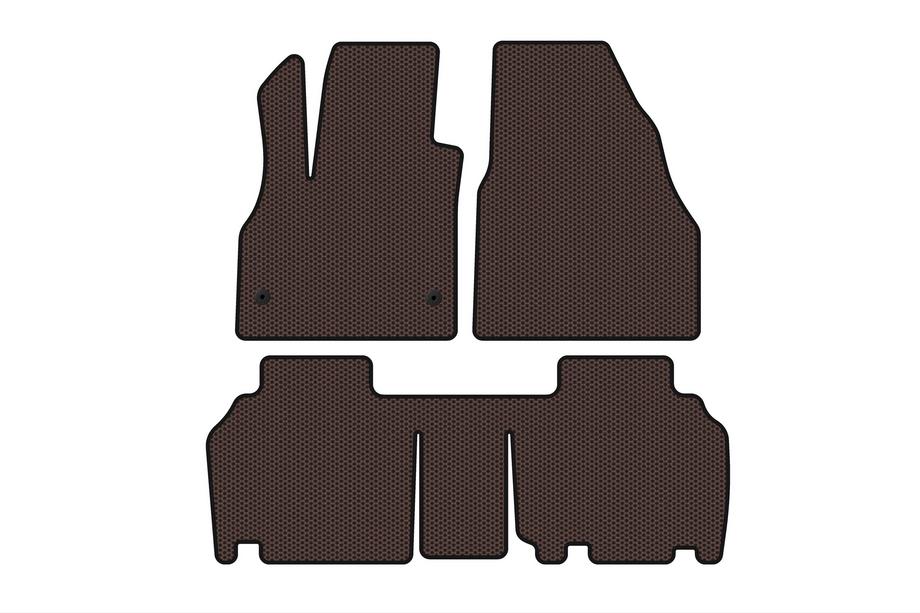 Renault Kangoo 2008–2020 Carsuit rubberen automatten (2 rijen, 5-deurs/7-zits, bruin) Image