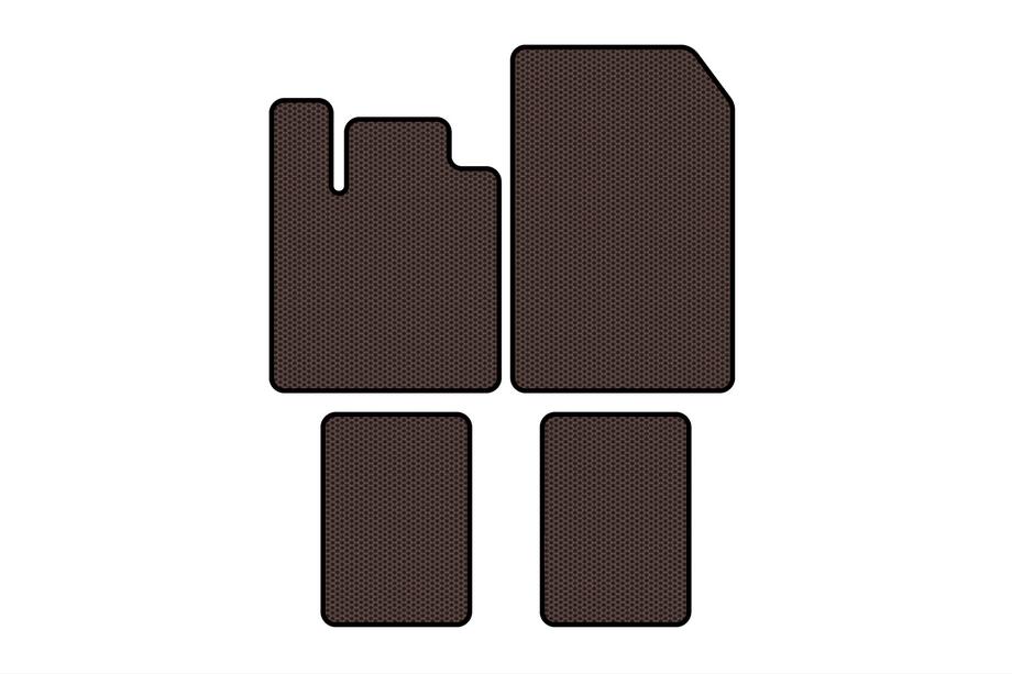 Renault Twingo 2007–2014 Rubberen automatten Carsuit (Bruin) Foto 1