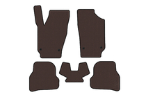 Seat Ibiza 2010–2017 Rubberen automatten Carsuit (2010-2012, HB, 5-deurs, bruin) foto 1