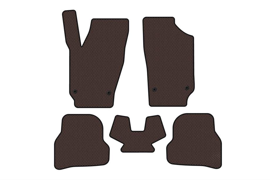 Seat Ibiza 2010–2017 Rubberen automatten Carsuit (2010-2012, HB, 5-deurs, bruin) Image