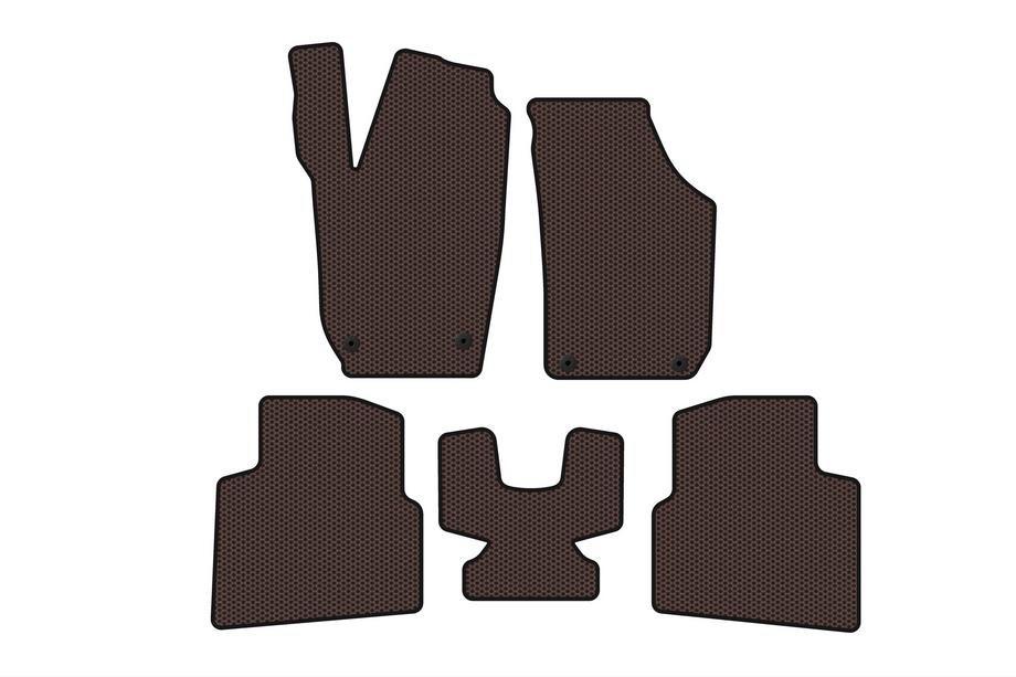 Skoda Roomster 2006–2015 Rubberen automatten Carsuit (Bruin) Image
