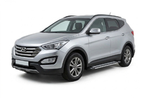 Hyundai Santa Fe 3 2012–2018 Rainbow zijtreden (set van 2, aluminium) foto 1