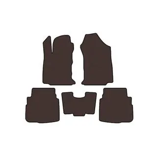 Rubberen automatten Carsuit (Bruin)