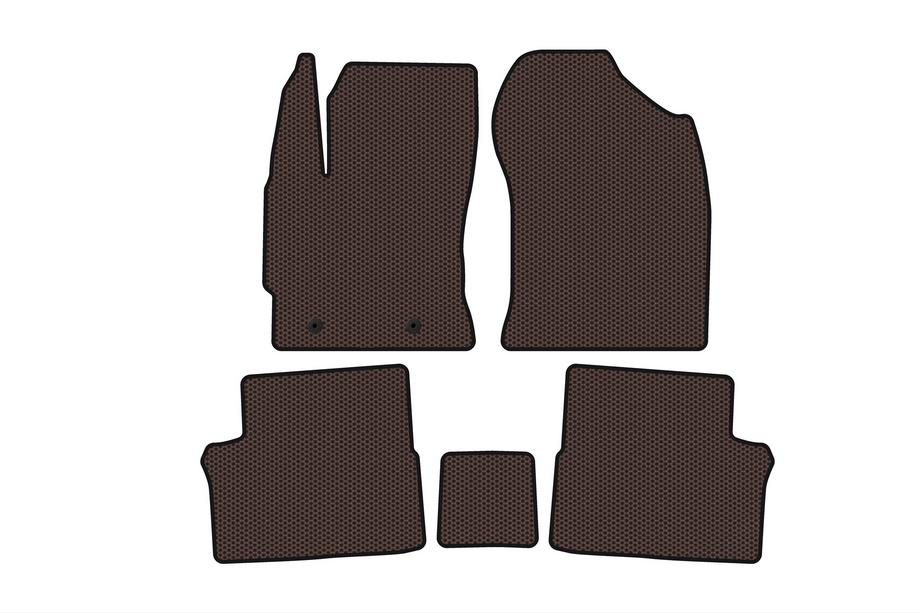 Toyota Auris 2012–2018 Rubberen automatten Carsuit (Bruin) Foto 1