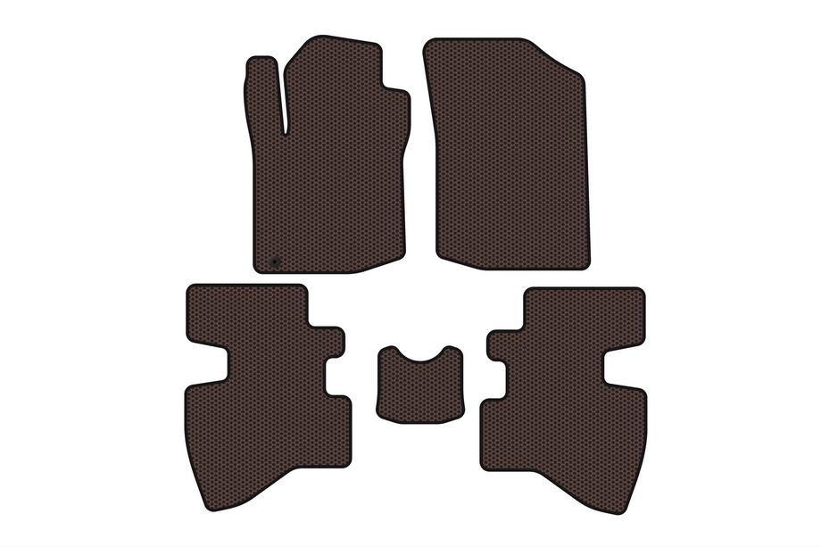 Toyota Aygo 2007–2014 Rubberen automatten Carsuit (2007-2009, HB, 3-deurs, bruin) Image