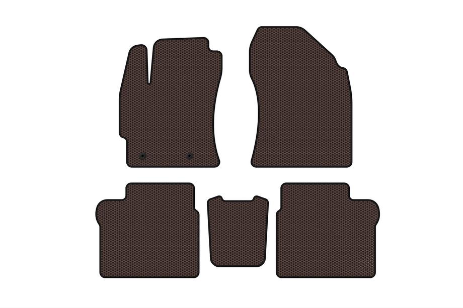Toyota Corolla 2013–2019 Rubberen automattenset Carsuit (2016-2019, SD, bruin) Foto 1