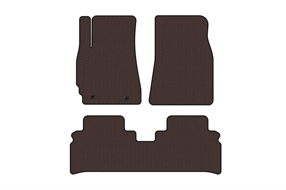 Toyota Highlander 2000–2008 Rubberen automatten Carsuit (Bruin) Foto 1