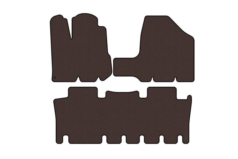 Toyota Sienna 2003–2009 Carsuit rubber automatten voor het interieur (2 rijen, bruin) Foto 1