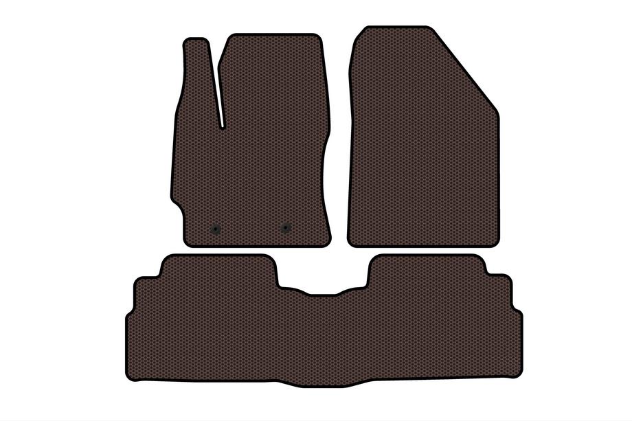 Toyota Verso 2009–2018 Carsuit rubberen automatten (2 rijen, 7-zits, bruin) Foto 1